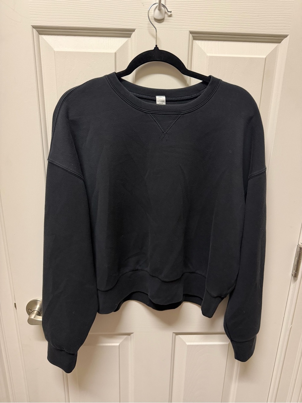 SPANX Black Women's Crewneck Pullover Sweatshirt
